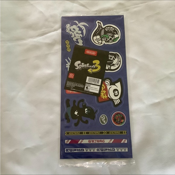 2 Packagesof Nintendo Splatoon 3 Graffiti Stickers Count 3 Sheets Set - Picture 6 of 13